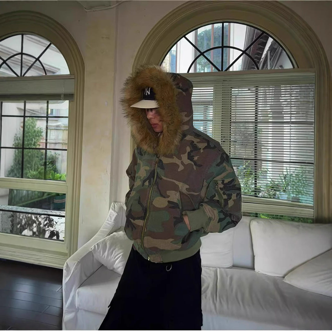 Discover the Versatility of the Double-sided Camouflage Cotton Jacket for Men